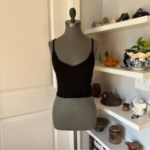 Divided Ribbed Tank Top